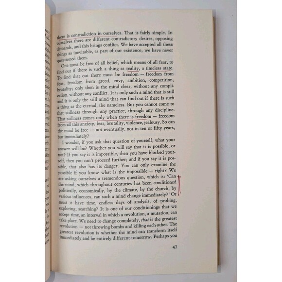 You Are the World J. Krishnamurti 1972 Vintage Paperback Harper & Row - Picture 8 of 10